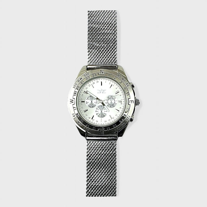 Softech Round Mesh Bracelet Watch silver/silver