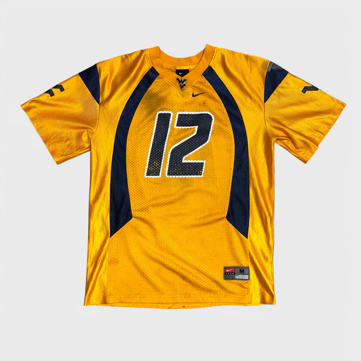 Nike Youth West Virginia Mountaineers Football jersey yellow/navy M