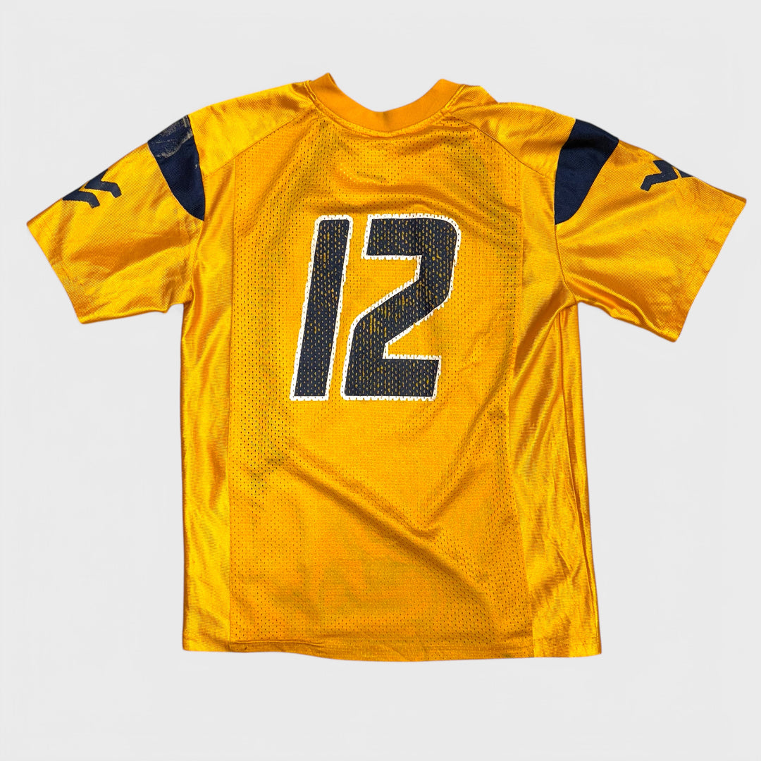 Nike Youth West Virginia Mountaineers Football jersey yellow/navy M