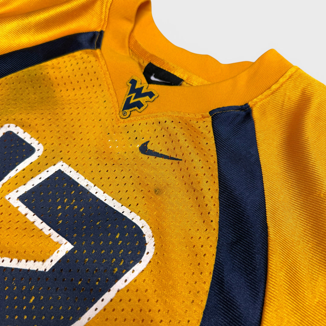 Nike Youth West Virginia Mountaineers Football jersey yellow/navy M