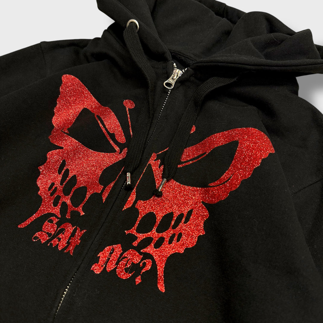 Mickey Saints Glitter Butterfly hoodie black/red S