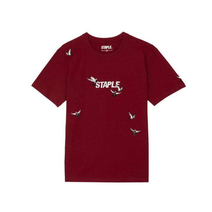 Staple Flock Logo tee burgundy - Shop-Tetuan