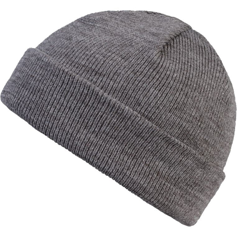 MSTRDS Short Cuff Knit beanie ht.grey