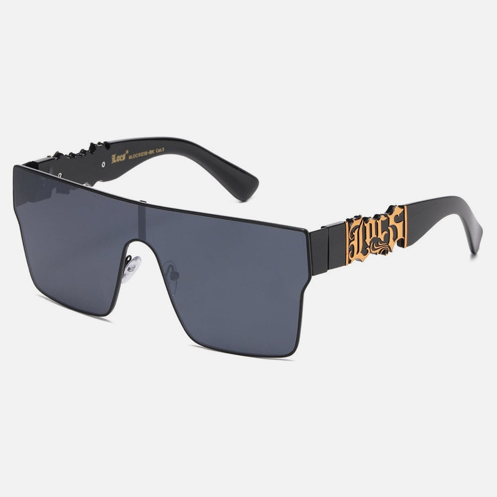 Locs Shield Sunglasses black/gold