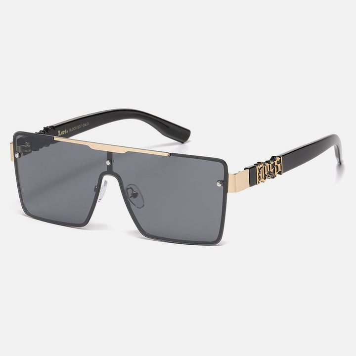 Locs Shield Sunglasses black/gold-gold