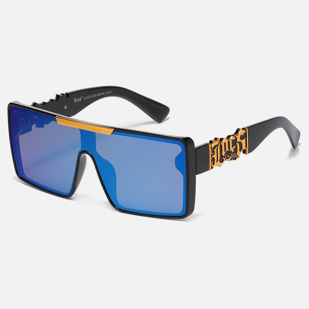 Locs Shield Squared Sunglasses black/blue