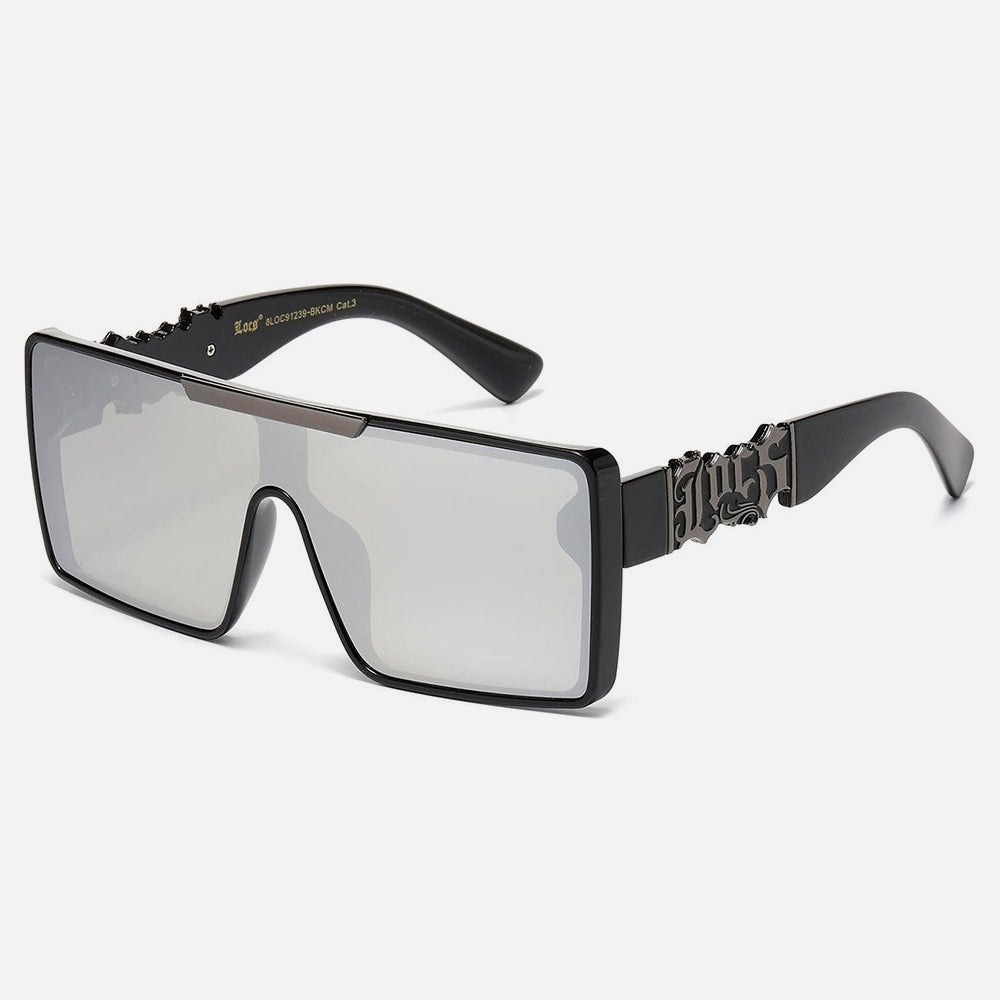 Locs Shield Squared Sunglasses black/mirror