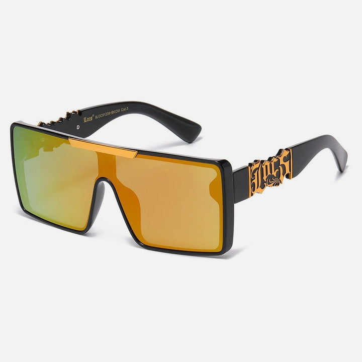 Locs Shield Squared Sunglasses black/yellow