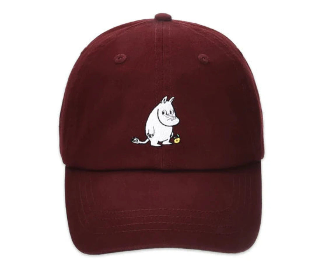 Moomin Muumipeikon kukka dad cap burgundy - Shop-Tetuan