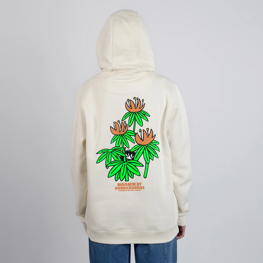 Moomin Piilosilla Unisex Hoodie off white