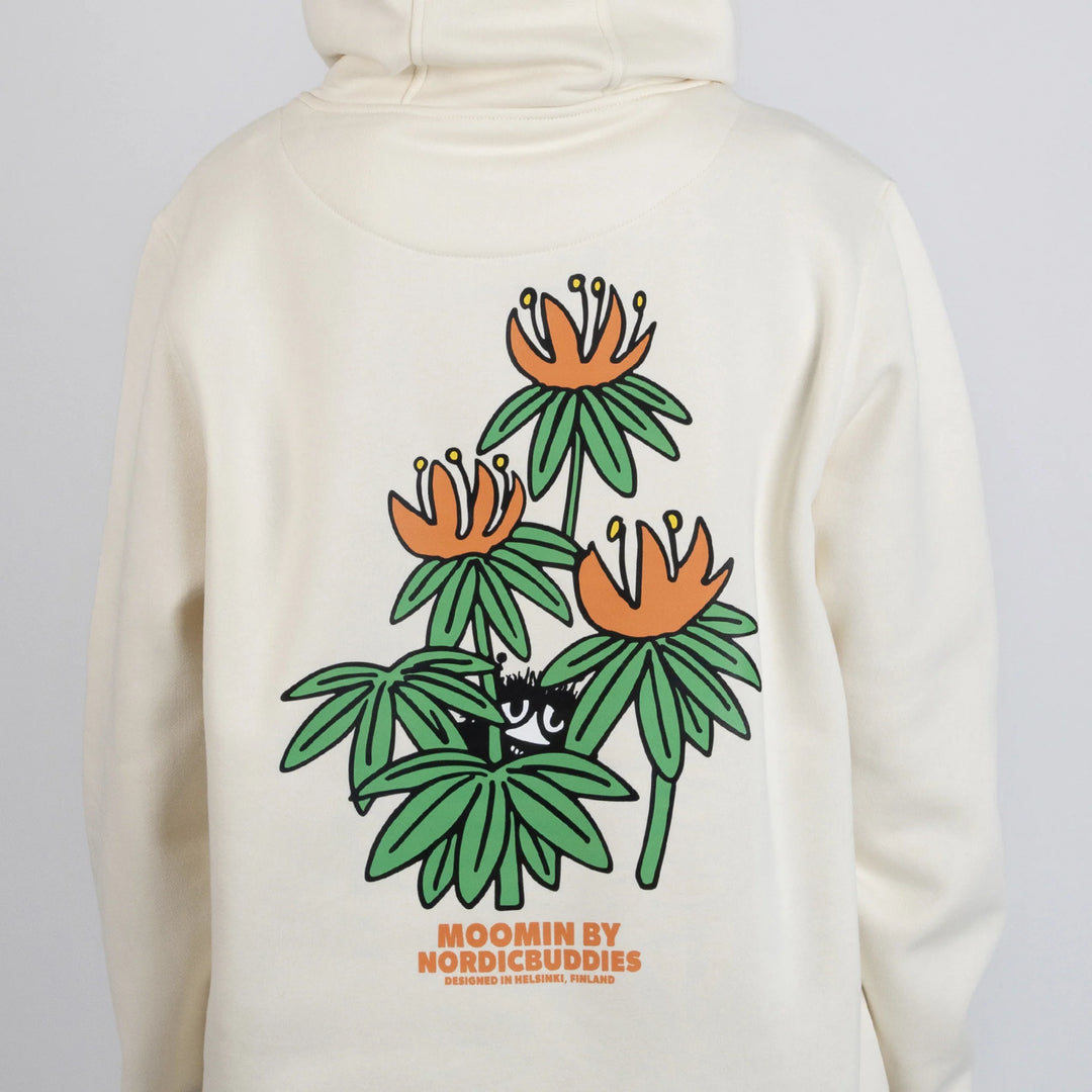 Moomin Piilosilla Unisex Hoodie off white