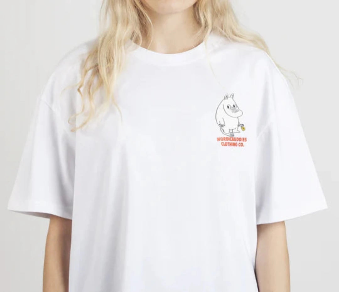 Moomin Muumipeikon Kukka tee white - Shop-Tetuan