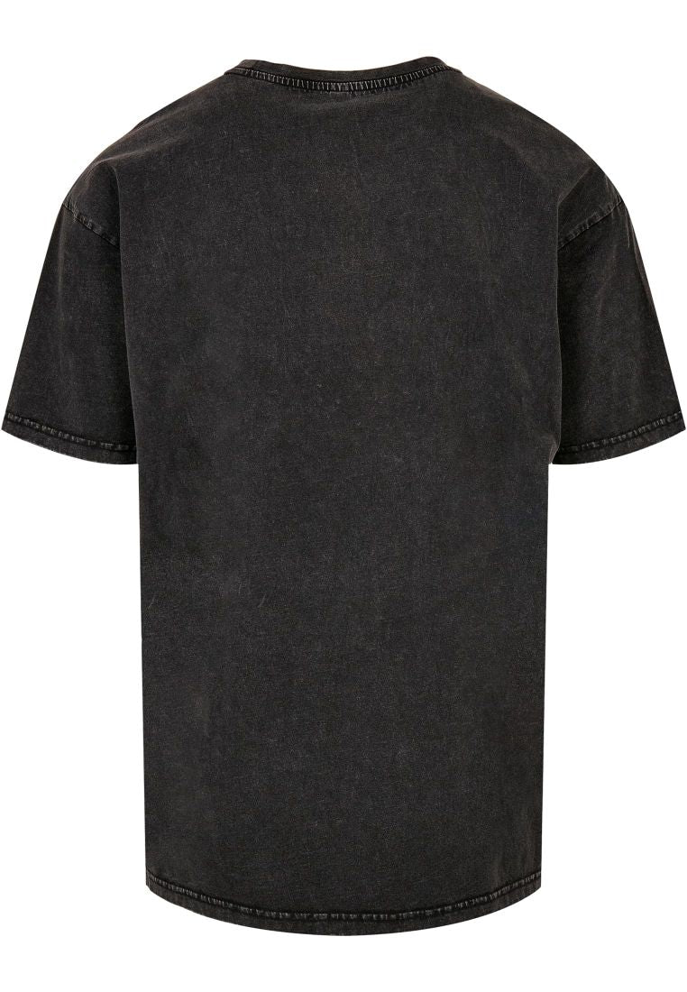 Merchode ACDC Logo Acid Washed Oversize tee black