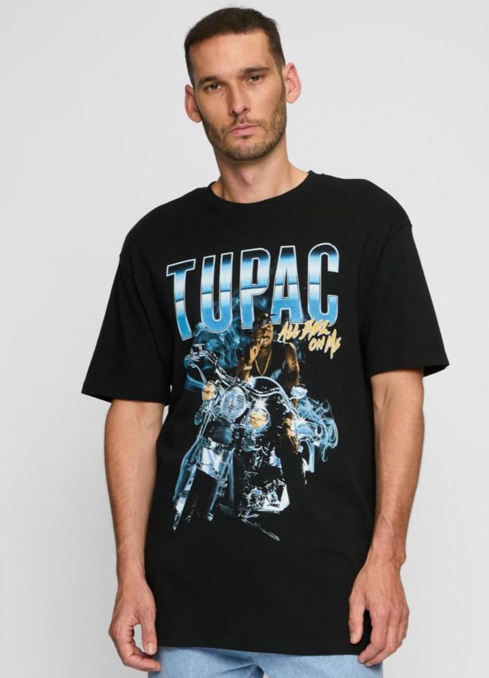 Mister Tupac All Eyez On Me Anniversary Oversize tee black