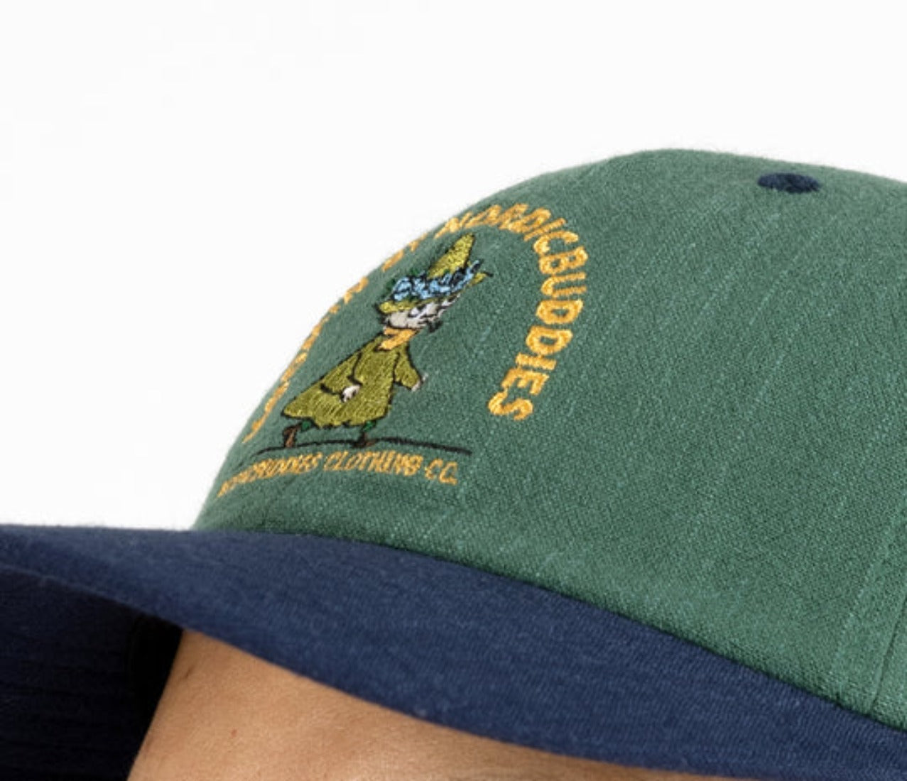 Moomin Nuuskamuikkunen Seikkailu dad cap green/navy - Shop-Tetuan