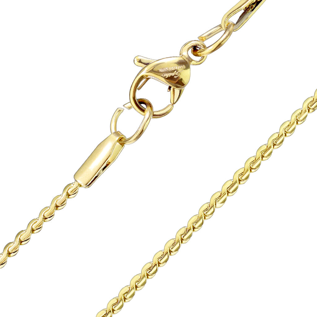 Stainless Steel Chain Necklace with Lobster Clasp gold