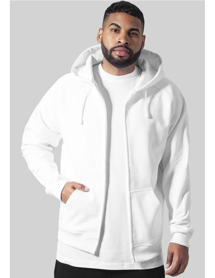 Urban Classics zip hoody white