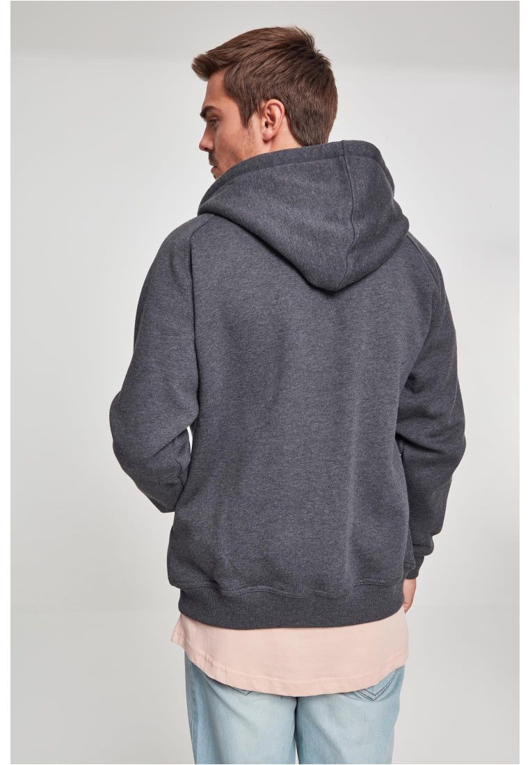 Urban Classics zip hoody charcoal