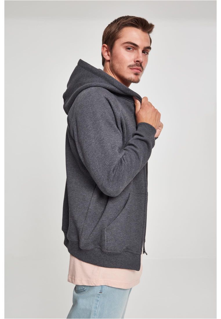 Urban Classics zip hoody charcoal