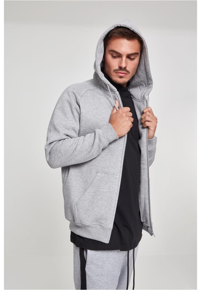 Urban Classics zip hoody grey