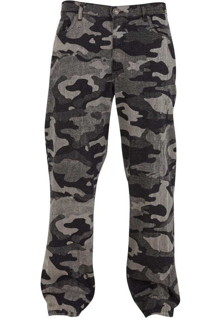 Urban Classics Laser Camo Printed Jeans black/lasercamo