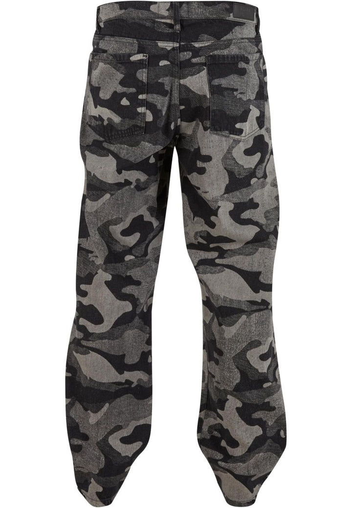 Urban Classics Laser Camo Printed Jeans black/lasercamo