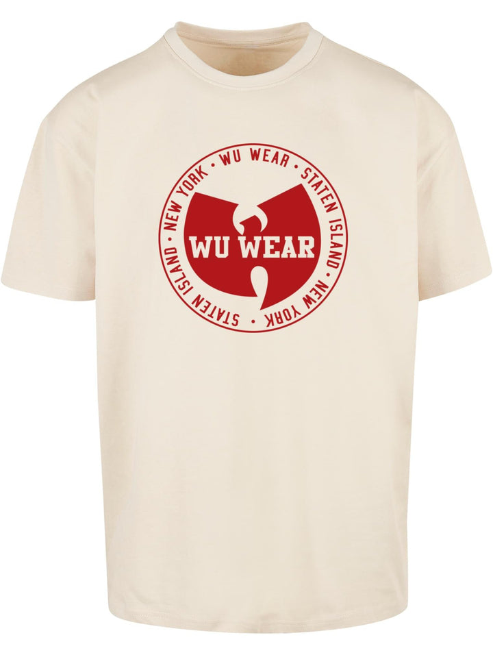 WU Wear Circle Logo Oversize Tee sand