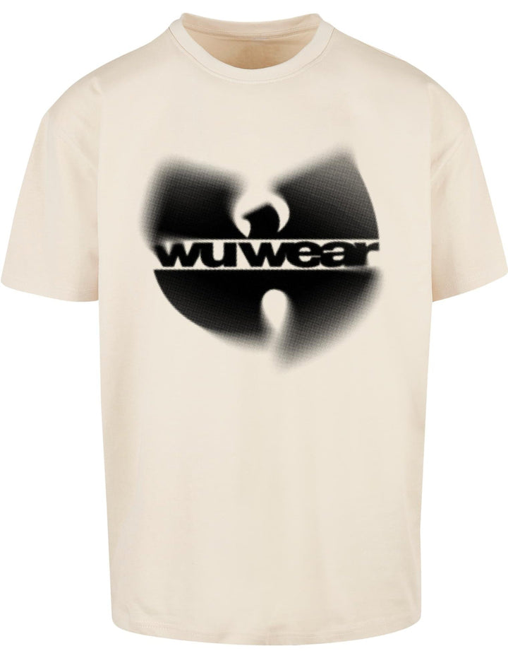 WU Wear Faded Logo Oversize Tee sand