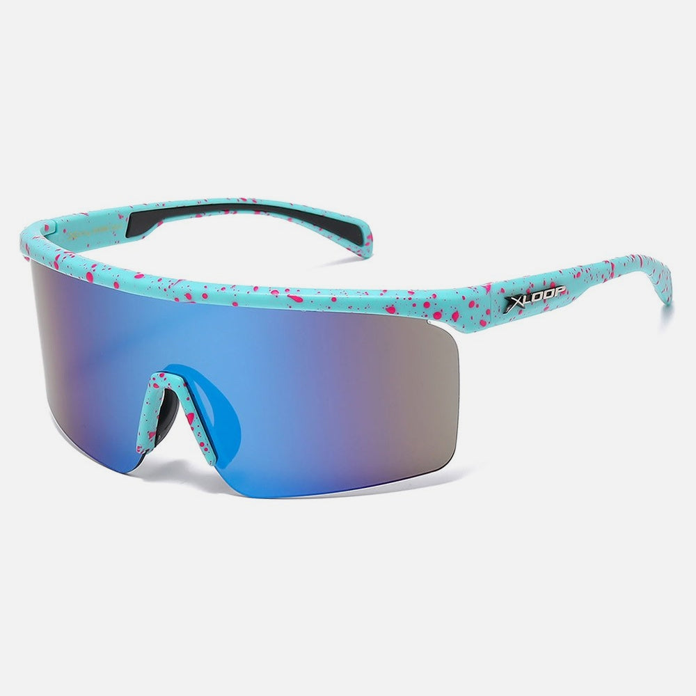 X-Loop Shield Wrap Around Sunglasses mint/blue