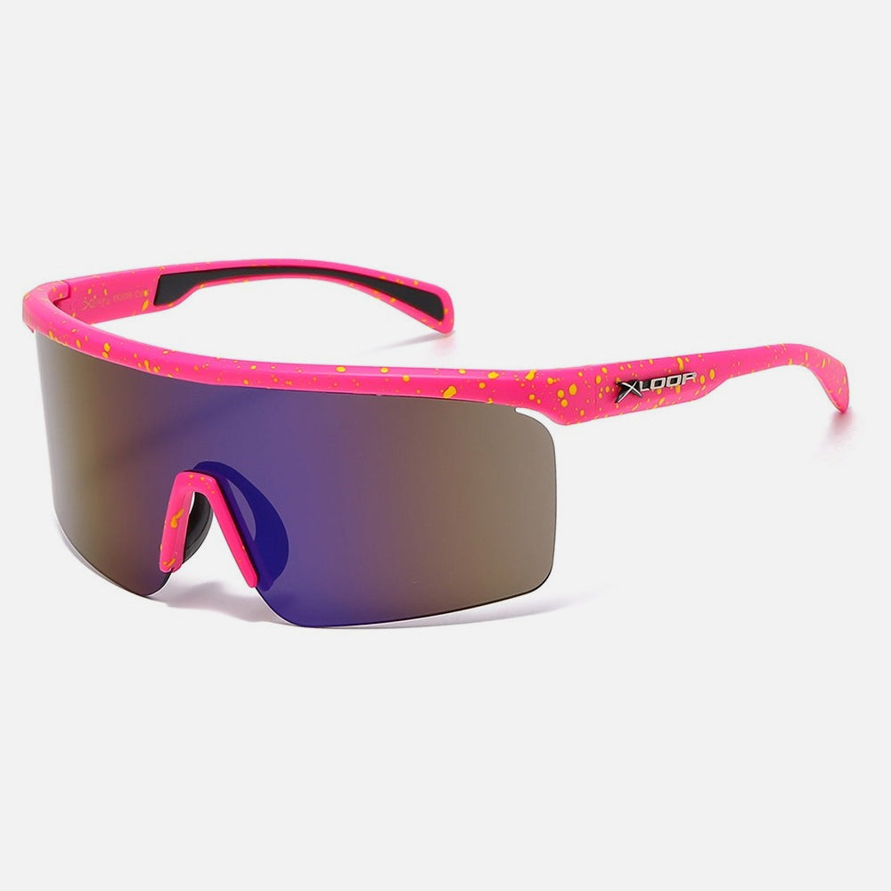 X-Loop Shield Wrap Around Sunglasses pink/blue