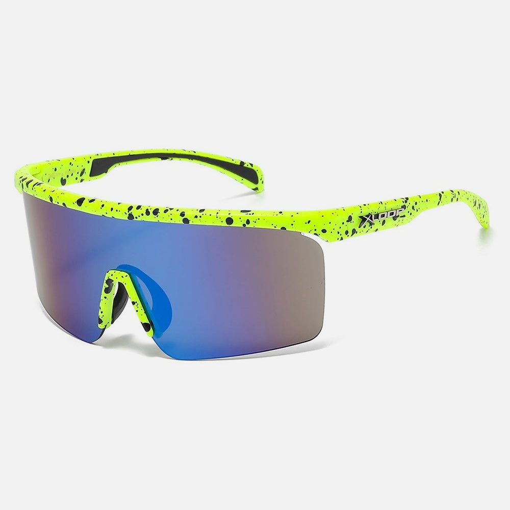 X-Loop Shield Wrap Around Sunglasses yellow/blue