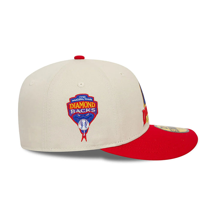 New Era MLB Pin Stone Low Profile 59Fifty A Diamondbacks cream/red - Shop-Tetuan