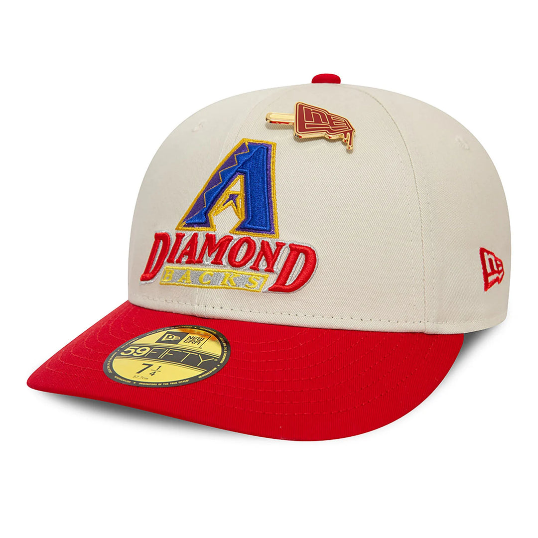 New Era MLB Pin Stone Low Profile 59Fifty A Diamondbacks cream/red - Shop-Tetuan