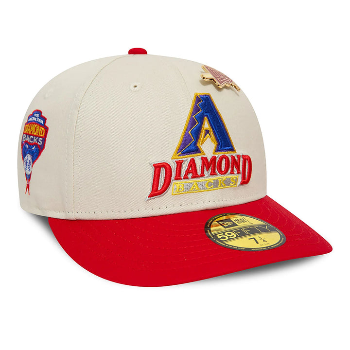 New Era MLB Pin Stone Low Profile 59Fifty A Diamondbacks cream/red - Shop-Tetuan