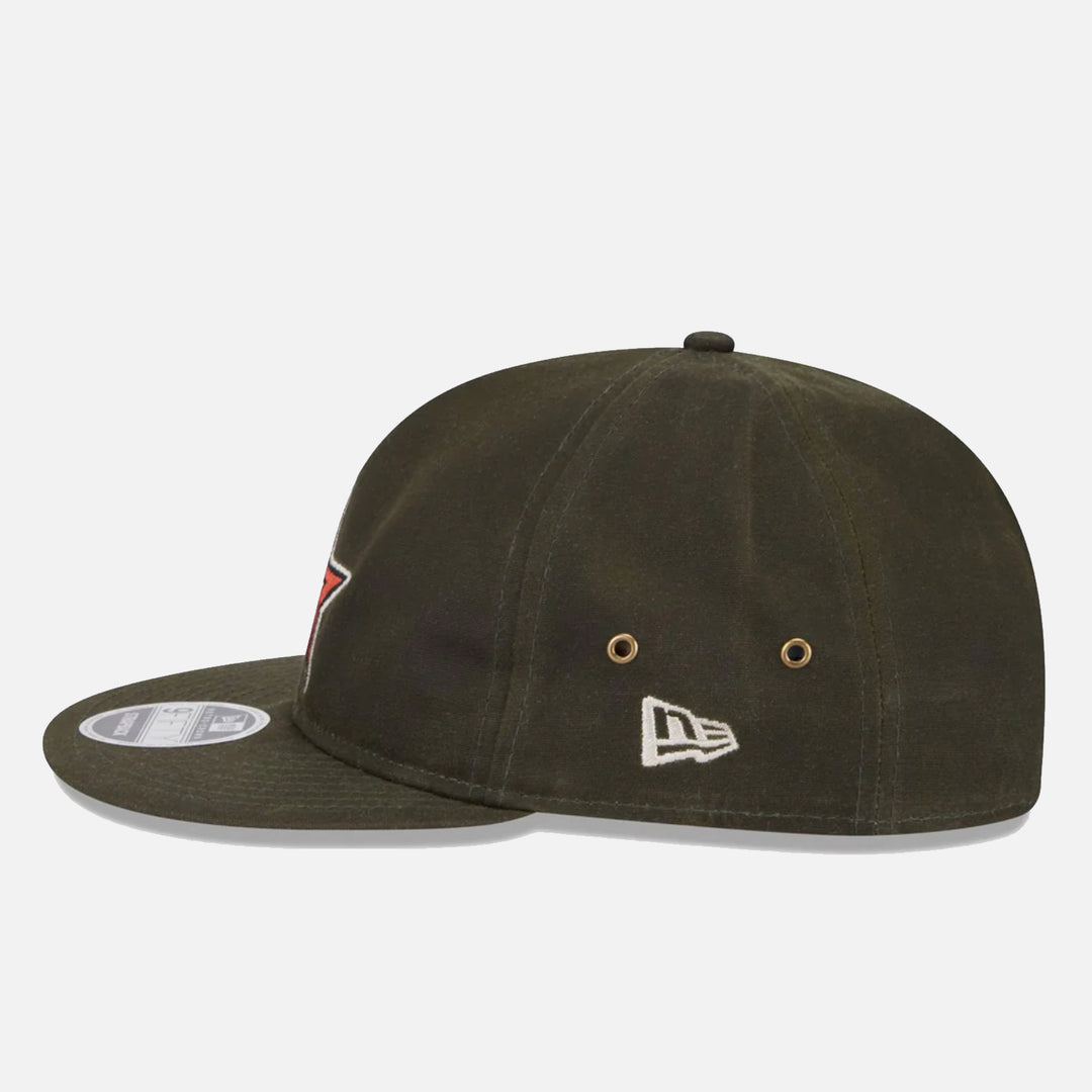 New Era Waxed Canvas Retro Crown 9Fifty Strapback H Astros rifle green