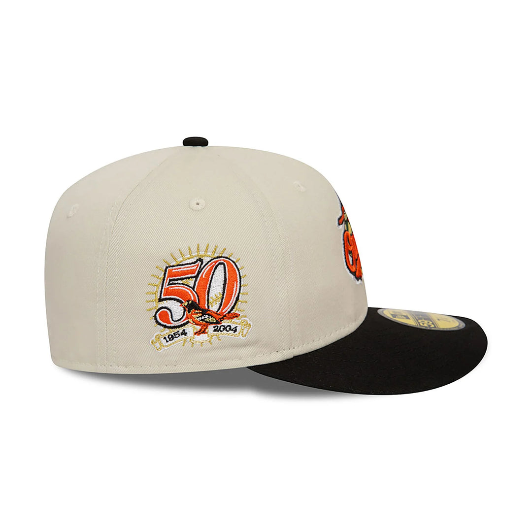 New Era MLB Pin Stone Low Profile 59Fifty B Orioles cream/blk - Shop-Tetuan