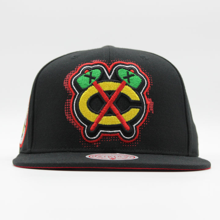 Mitchell & Ness NHL Big Face 7.0 HWC C Blackhawks black - Shop-Tetuan