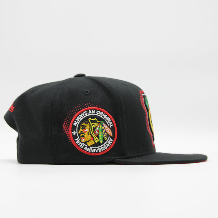 Mitchell & Ness NHL Big Face 7.0 HWC C Blackhawks black - Shop-Tetuan