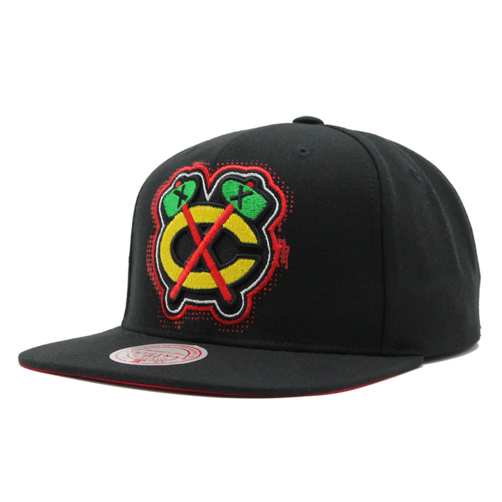 Mitchell & Ness NHL Big Face 7.0 HWC C Blackhawks black - Shop-Tetuan