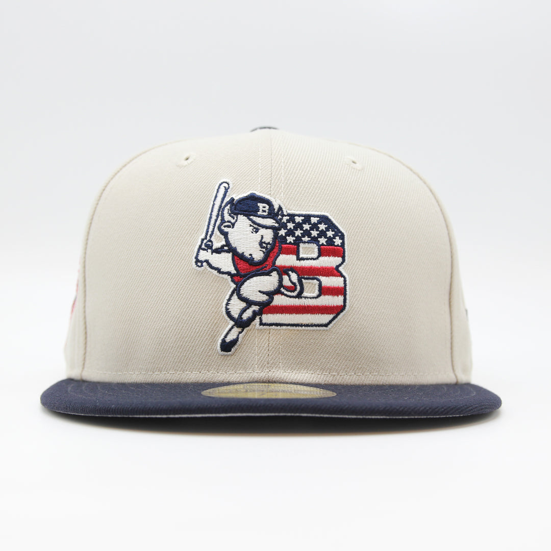 New Era Fourth of July 2024 59Fifty B Bisons stone/navy