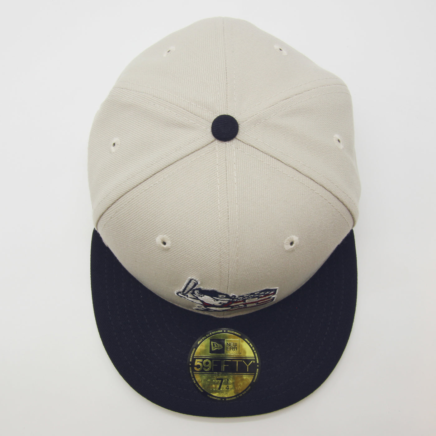 New Era Fourth of July 2024 59Fifty B Bisons stone/navy