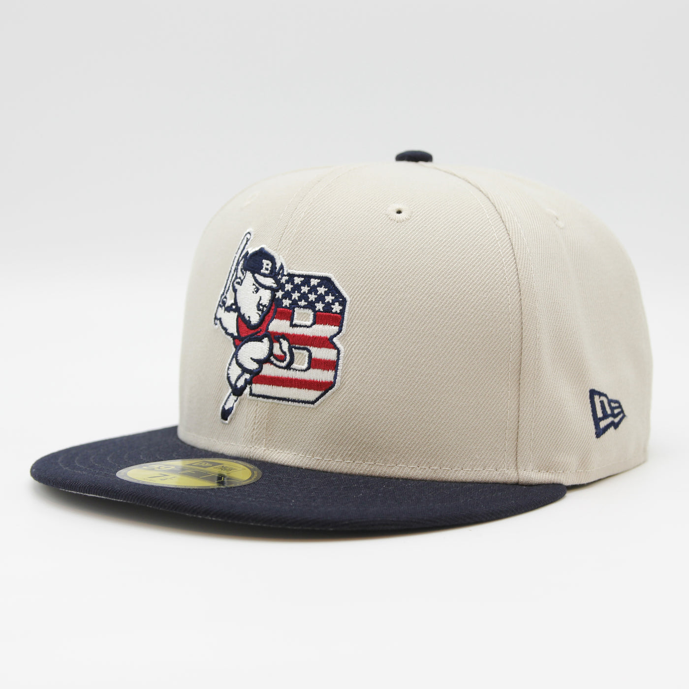 New Era Fourth of July 2024 59Fifty B Bisons stone/navy