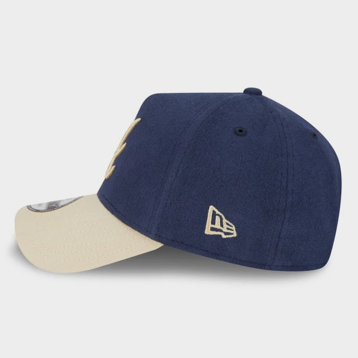 New Era Moleskin Crown 9Forty A-Frame A Braves navy/beige