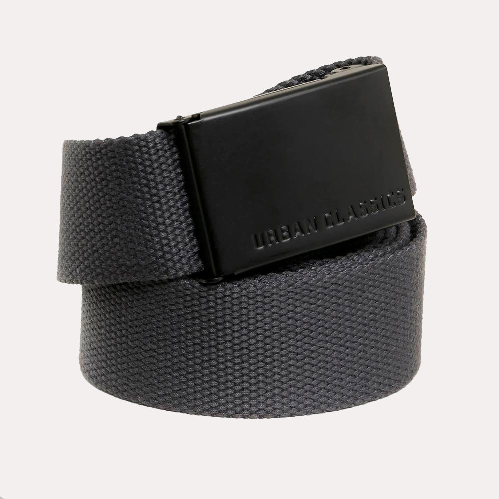 Urban Classics Canvas Belts charcoal/black - Shop-Tetuan