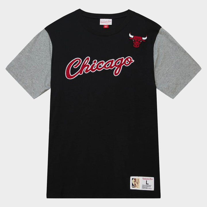 Mitchell & Ness Color Blocked S/S Tee C Bulls black - Shop-Tetuan