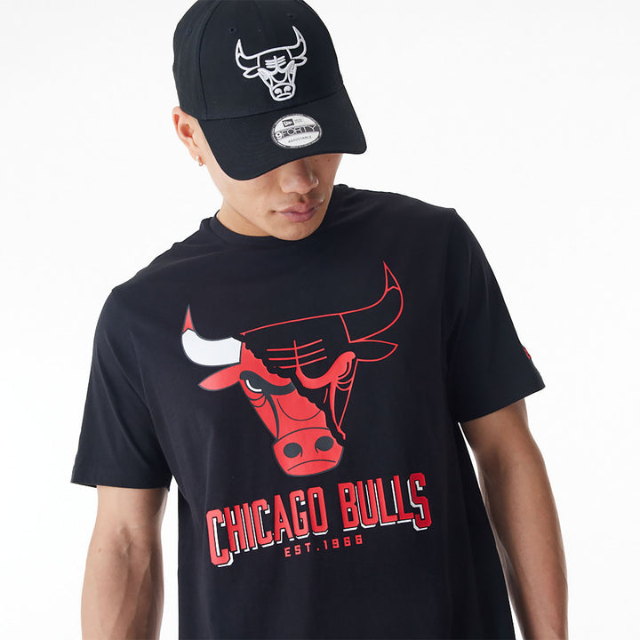 New Era NBA Logo Graphic tee C Bulls black