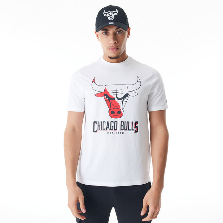 New Era NBA Logo Graphic tee C Bulls white