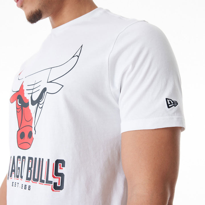 New Era NBA Logo Graphic tee C Bulls white