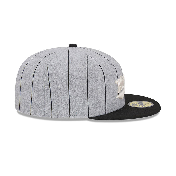 New Era HEather Pinstripe 59Fifty C White Sox grey/blk - Shop-Tetuan