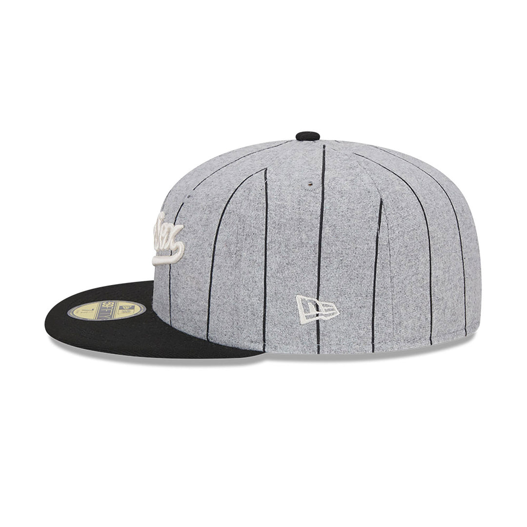 New Era HEather Pinstripe 59Fifty C White Sox grey/blk - Shop-Tetuan